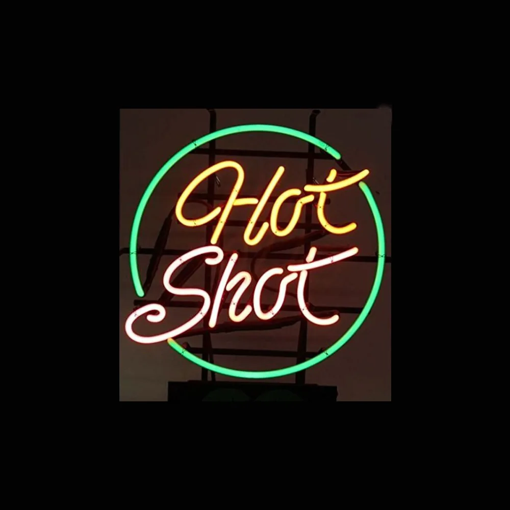 Hot Shot Neon Light Sign Custom Handmade Real Glass Tube Beer Bar Store Advertise Party Music Room Decor Display Lamp 14