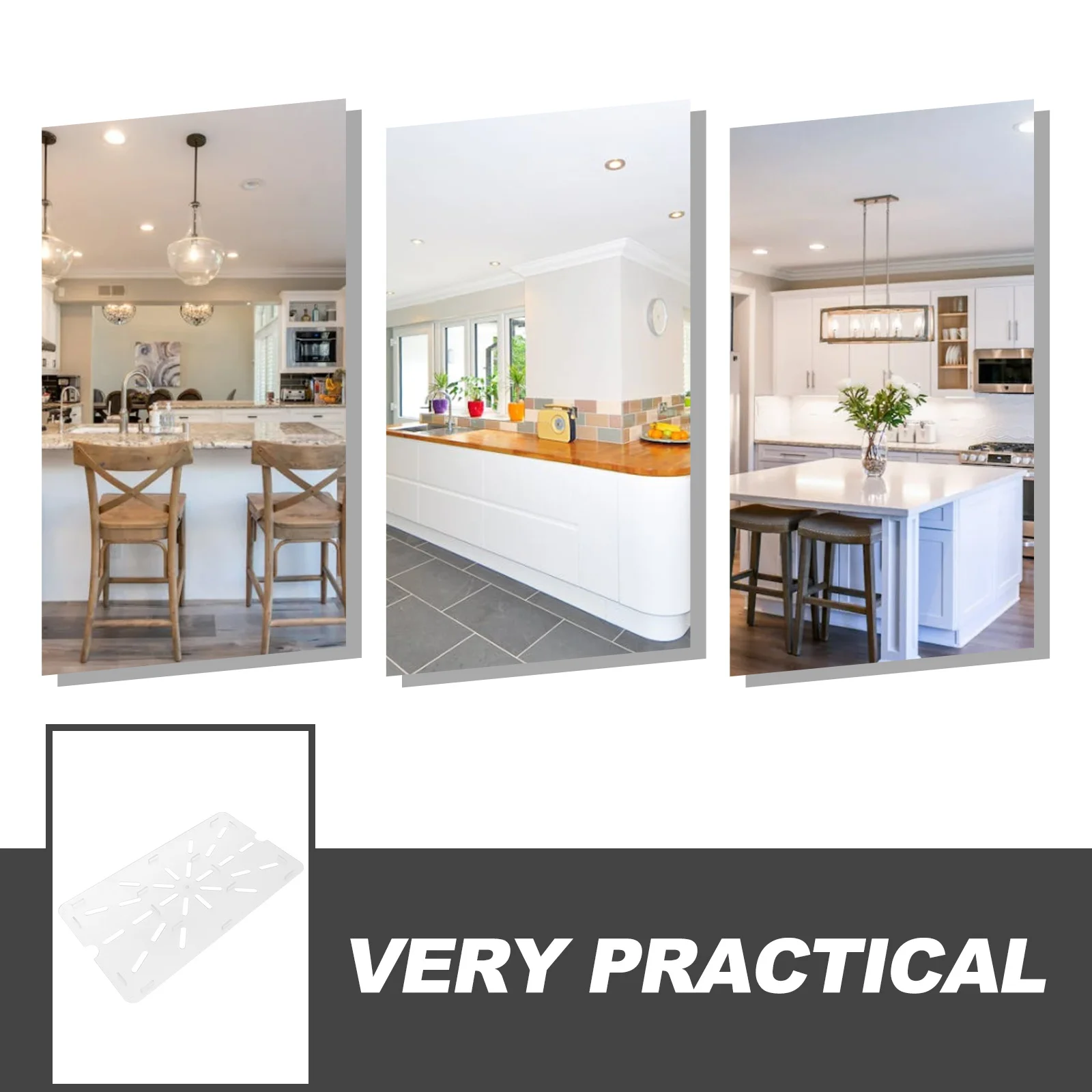 

Draining Board Smooth Acrylic Reusable Fruits Vegetables Drain Plate Dish Drying Rack Over Sink Kitchen Utility Water