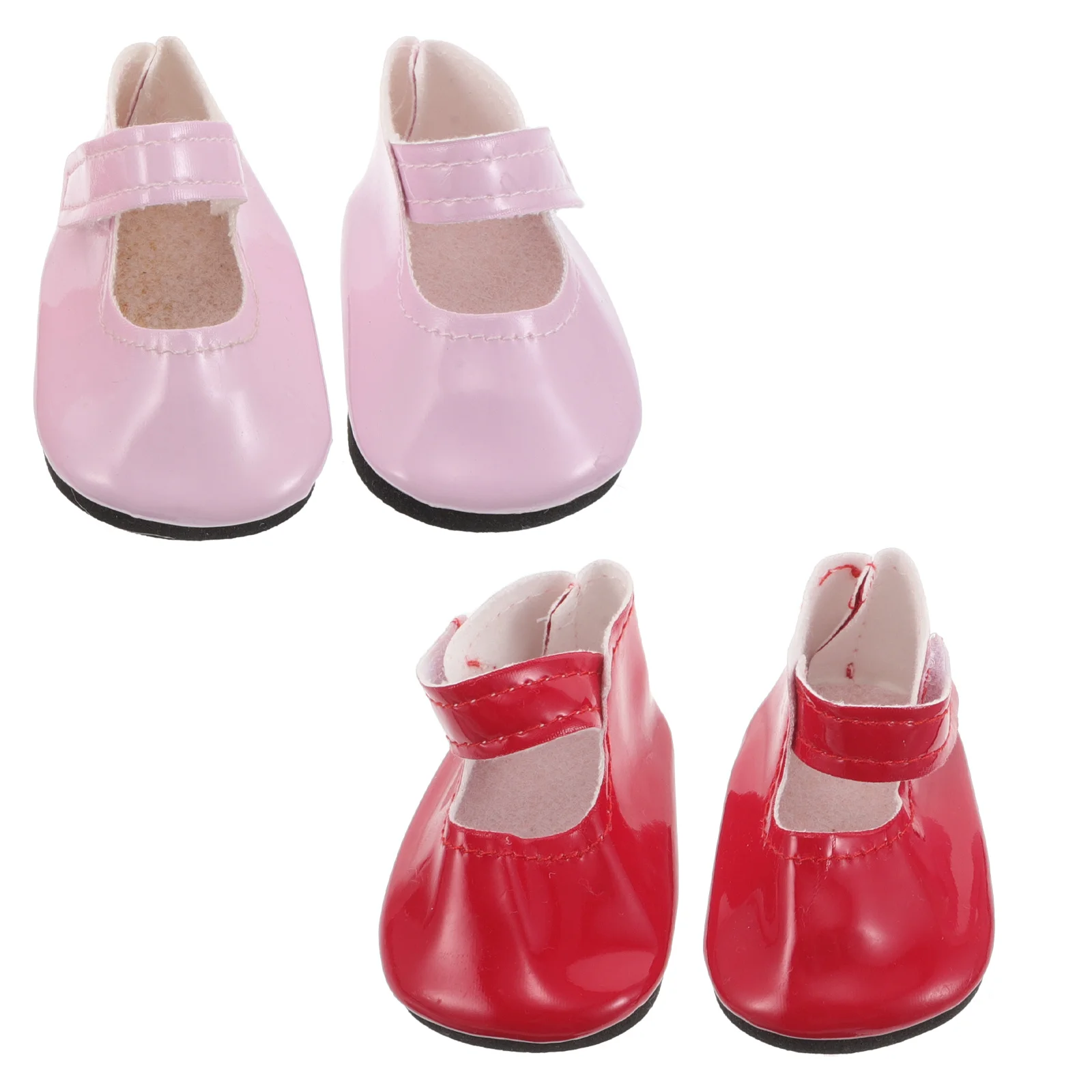 

2pcs Inch Mini Shoes For Girls Fake Flat Shoe Dress Up Pretend Play Realistic Design Durable Accessories