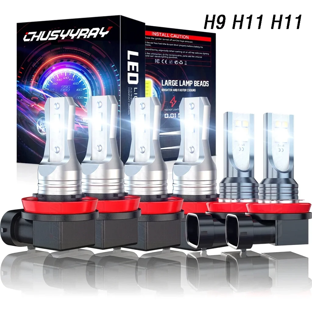 6000K For 2016-2022 2023 Toyota Tacoma LED Headlight High Low Beam Fog Light Bulbs Kit 80W 8000LM