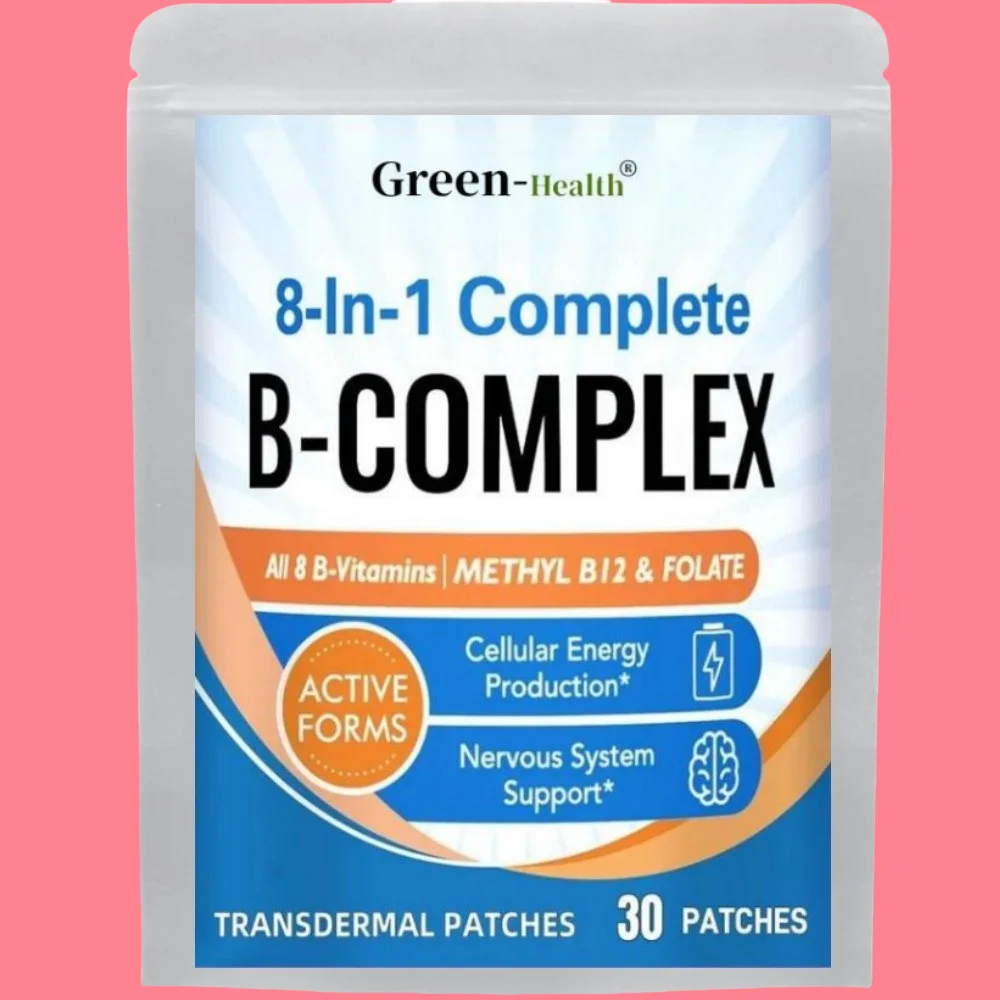 

8-in-1 Complete B Complex Transdermal Patches Energy, Nerve, Blood Support – 30 Patches One Month Supply