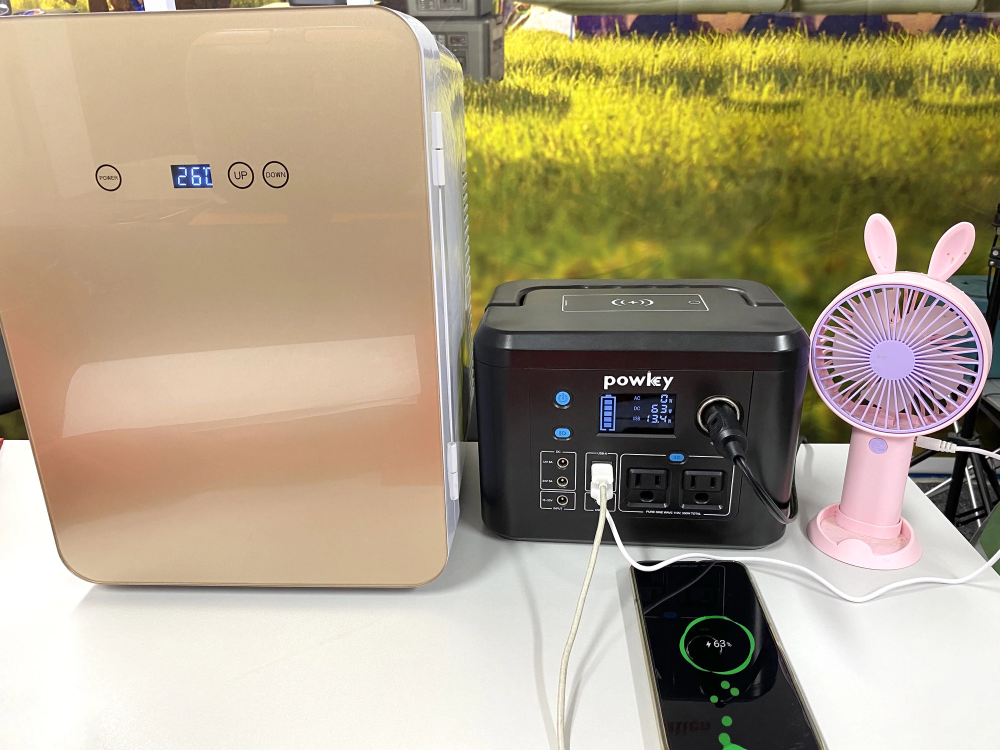 Unikalna stacja zasilania Powkey Home 110V 220V, generator solarny kempingowy 350W 1000W 500W 600W 300W, przenośna stacja zasilania na kemping