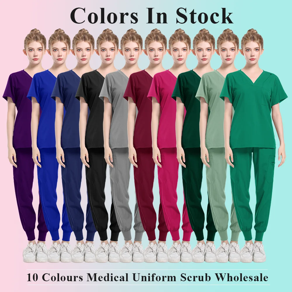 Удобный больничный комплект унисекс, женские брюки для медсестры, мужские скрабы, тканый доктор, верхняя часть, удобная оптовая продажа для кормления