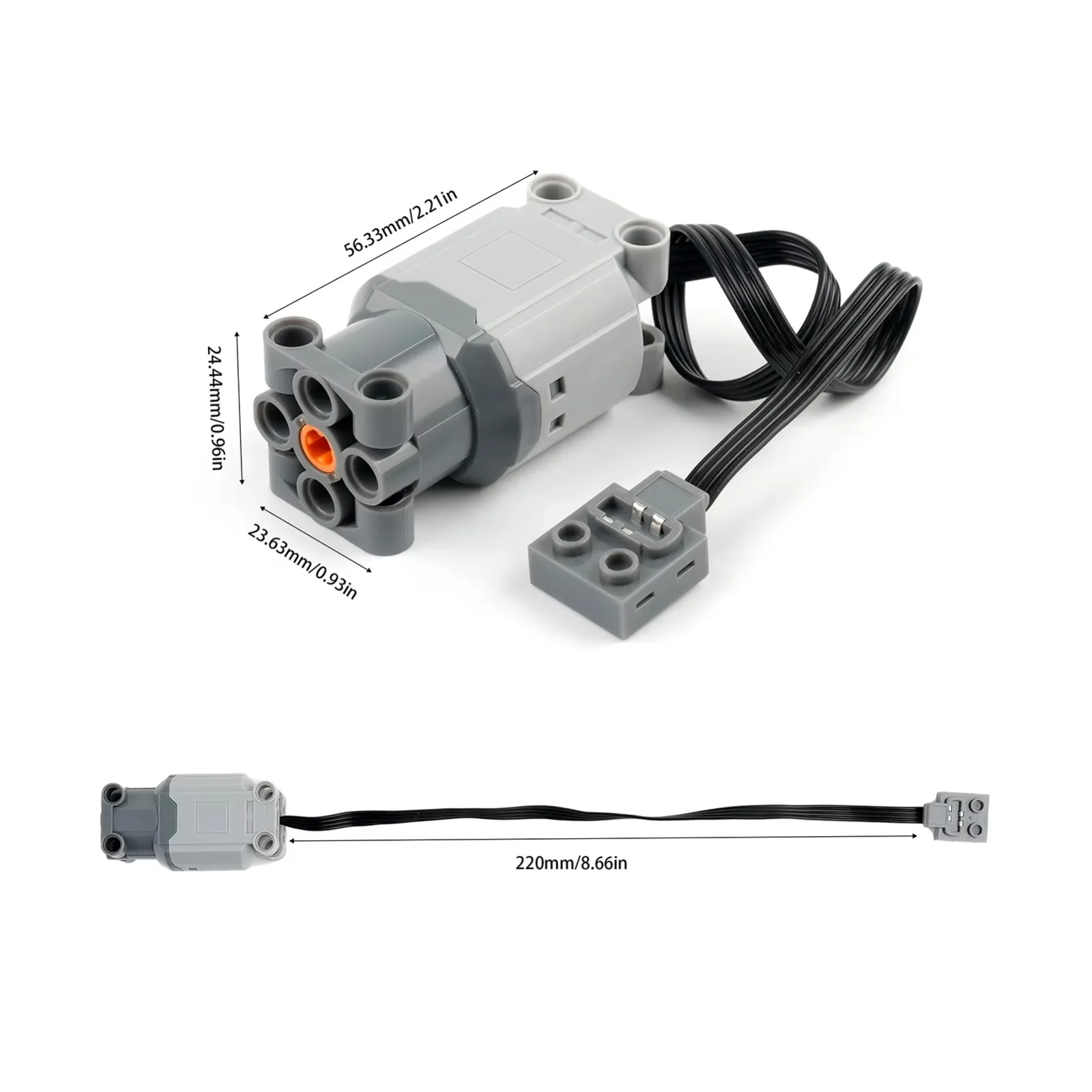 6 uds motores de potencia tipo L compatibles con Legoeds PF 88003 bloques de construcción MOC DIY juguetes regalo