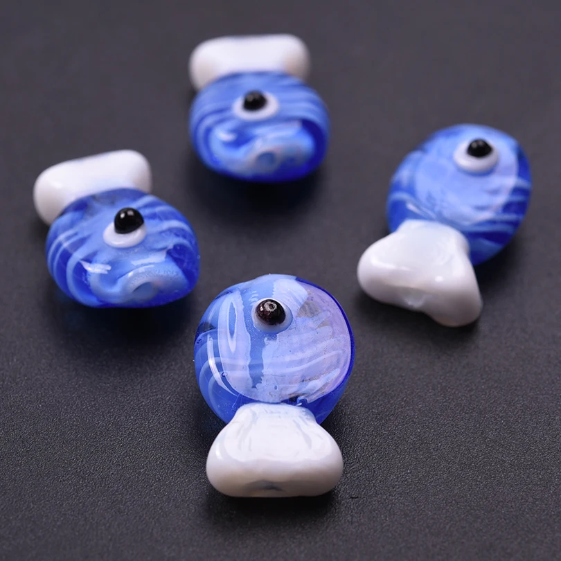 5 قطعة/الوحدة الزجاج الملون اليدوية صنع قلادة سوار إكسسوارات فضفاض خزر عازل النحل الأسماك جراد البحر كراب مجوهرات المواد #1