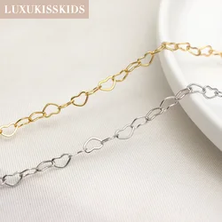 LUXUKISSKIDS Women's/Men's Chain Necklace Gold Plated Stainless Steel Charm Heart Clavicle Necklace Bracelet Jewelry Fashion