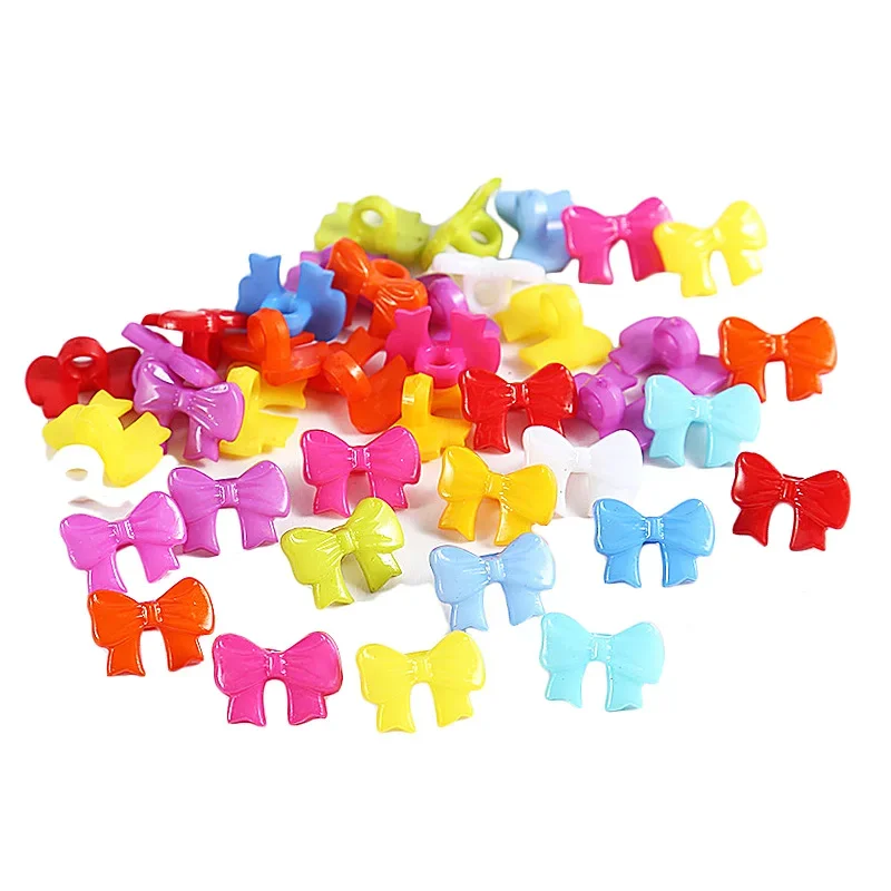 500PC Random Mix Resin Bow Sewing Buttons Scrapbooking Flowers Plastic Button for Clothing Vintage Buttons Craft Supplies