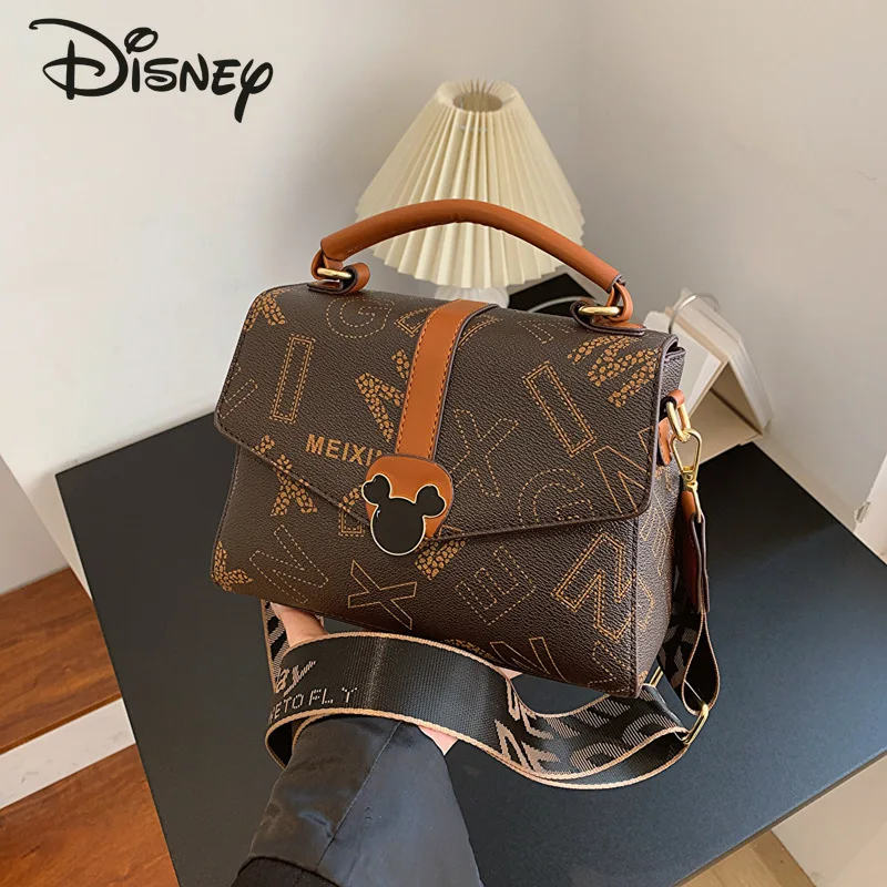 Disney Mickey\'s New Women\'s Crossbody Bag Fashionable High Quality Women\'s Shoulder Bag Advanced Sense Large Capacity Handbag