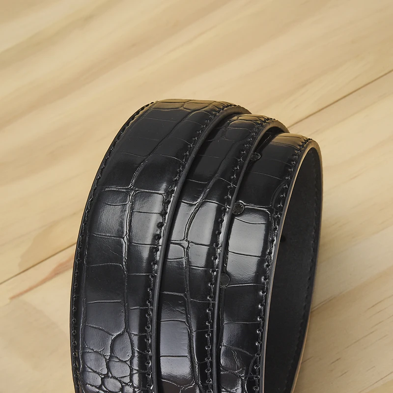 Men imitation alligator belt, fashion trend jeans wear, send husband to father\'s first choice