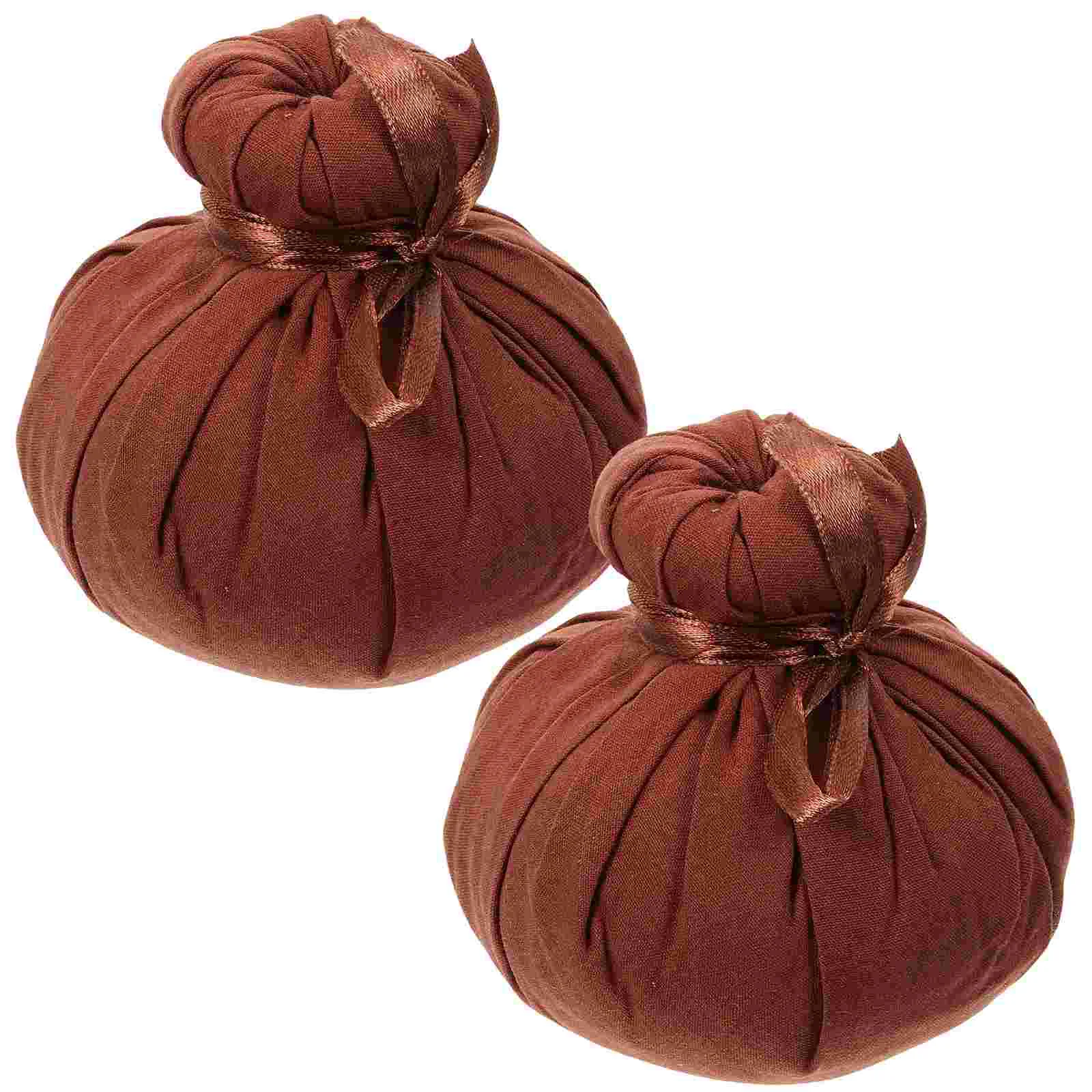 2 Pcs Chinese Herbal Package Warming Bag Massage Ball Mugwort Wormwood Natural Compress Spa Balls