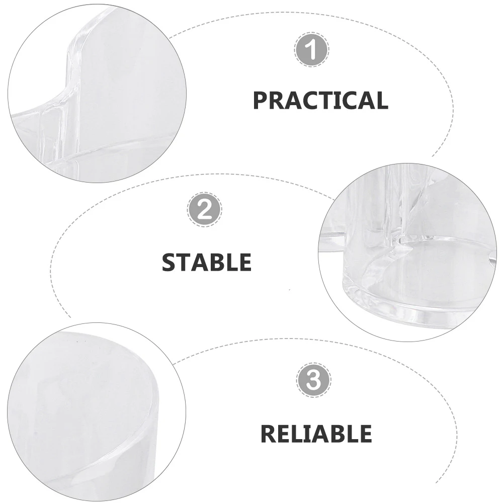 

1pc Makeup Brush Canister Large Capacity Dustproof Bucket Stylish Holder Premium Material Transparent Container Storage Box