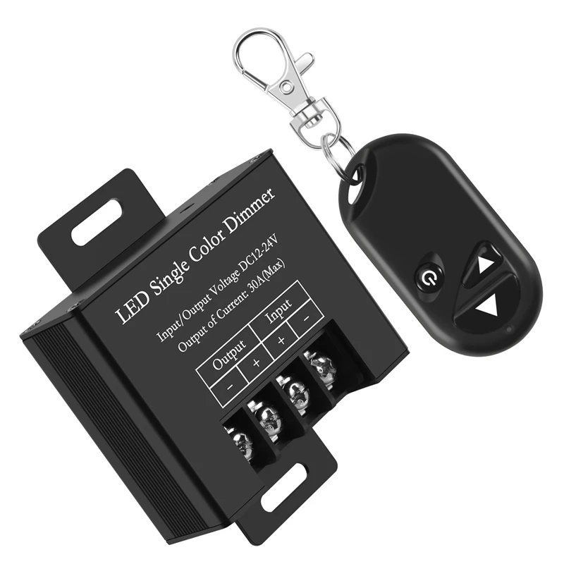 30A Single Channel Led Dimmer Controller With 3 Key Wireless Rf Remote Control For Single Color 5050 3528 Led Striplight