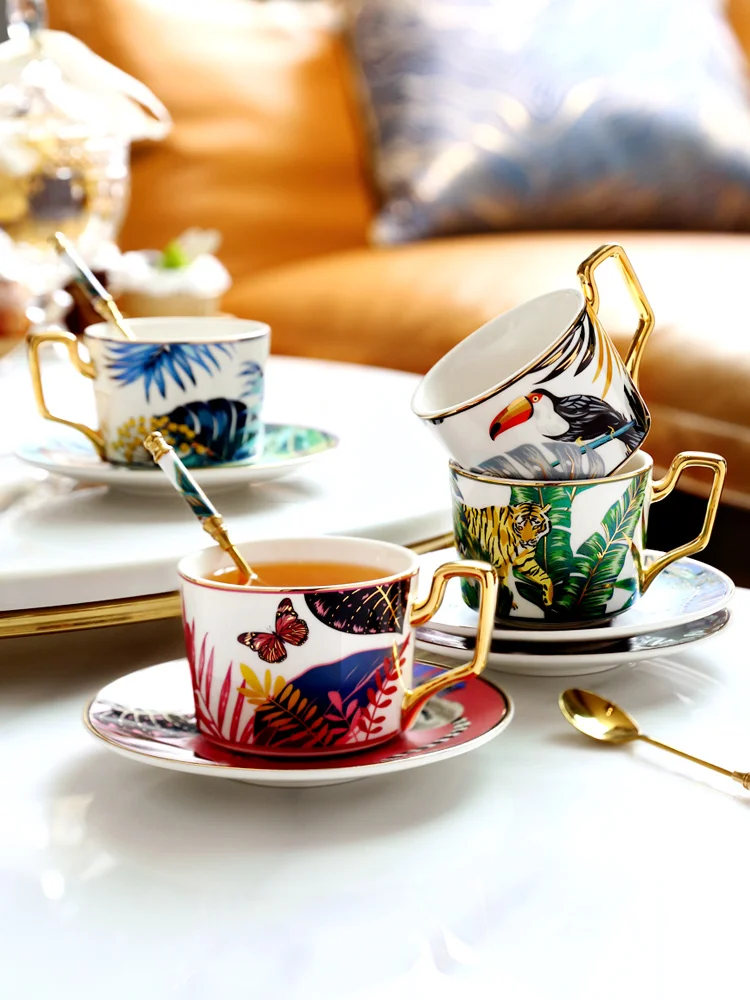 

Light Luxury Coffee Cup European Ceramic Coffee Mug Dish Set Delicate Home Decoration Accessoriesafternoon Tea Cup Water Cup