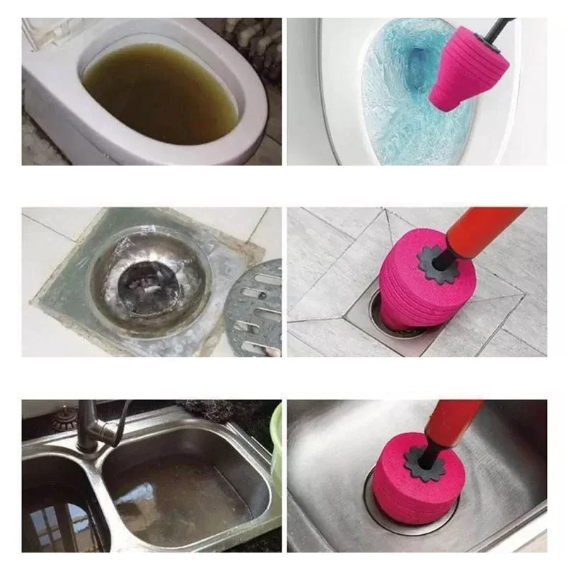 High Pressure Toilet Unclogging Gun Toilet Pipe Plunger Silicone Unclogging Household Air Pressure Toilet Pipe Clogging Remover