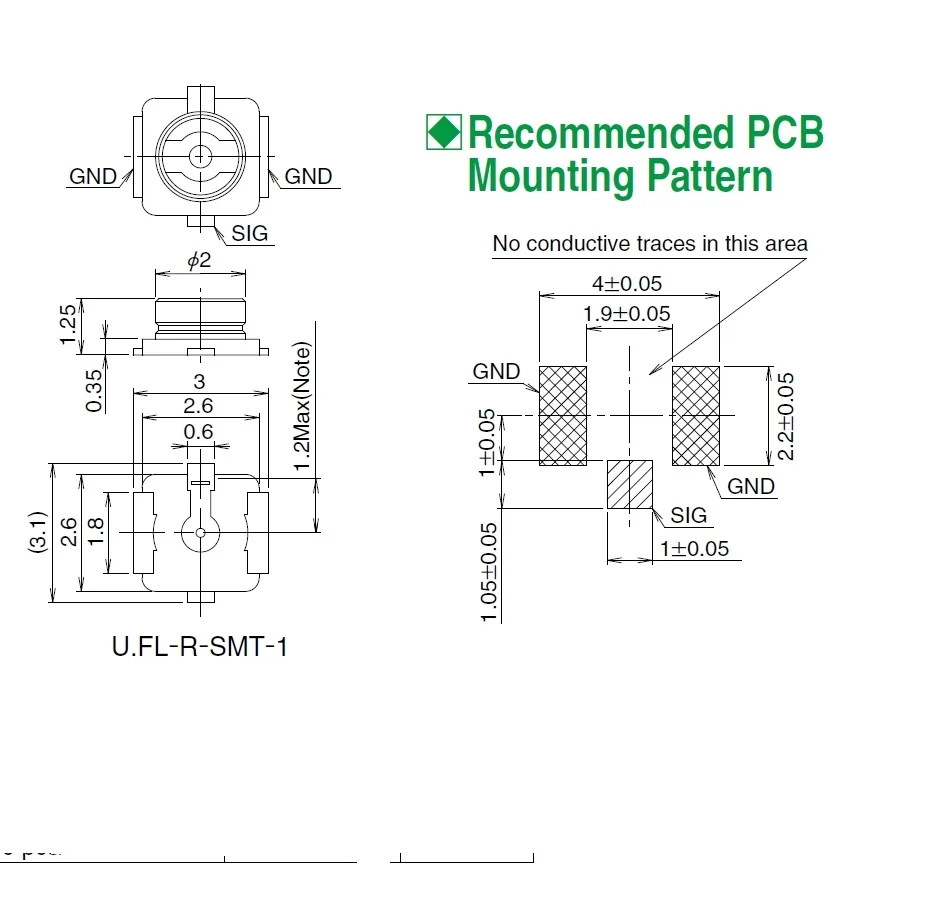 10 шт./U.FL-R-SMT-1 RF коаксиальный разъем/внутренний штифт IPEX