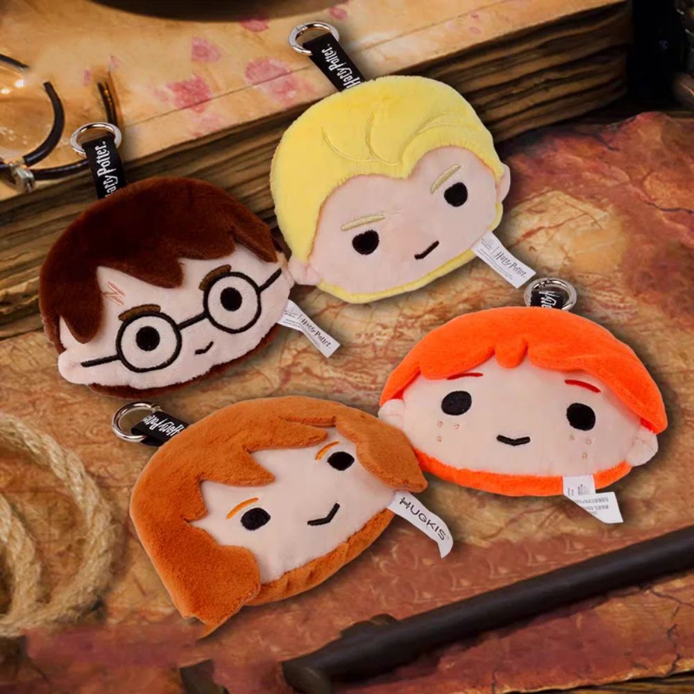 Kawaii Harry Potter personaje muñecas cartera llavero estudiante mochila decoración dibujos animados juguetes de peluche colgantes niñas regalos de navidad