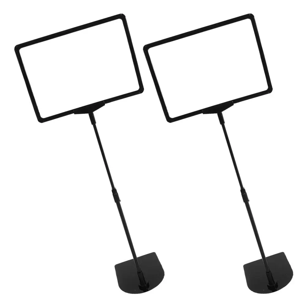 2Sets Price Display Holder Floor Sign Holder Sturdy Portable Retail Store Merchandising Price Tags Sign Board Display Stand