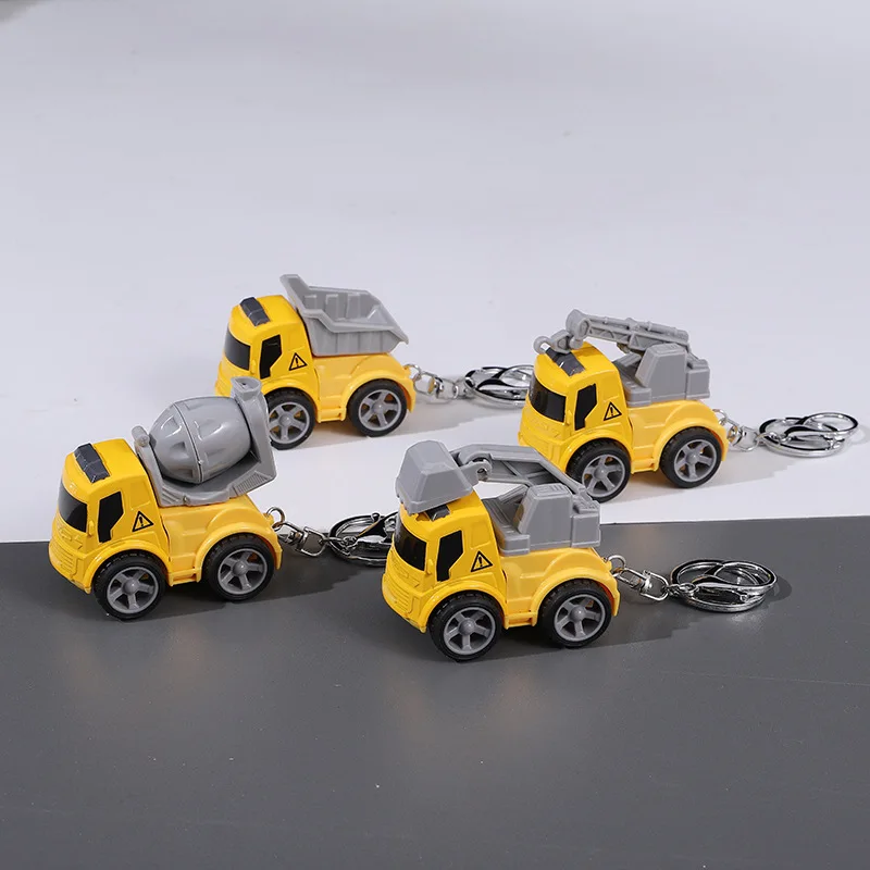 keychain digger Excavator Keychain Lightweight Key Ring Pendant Forklift Tractor Mini Construction Truck Model Pendant Ornament