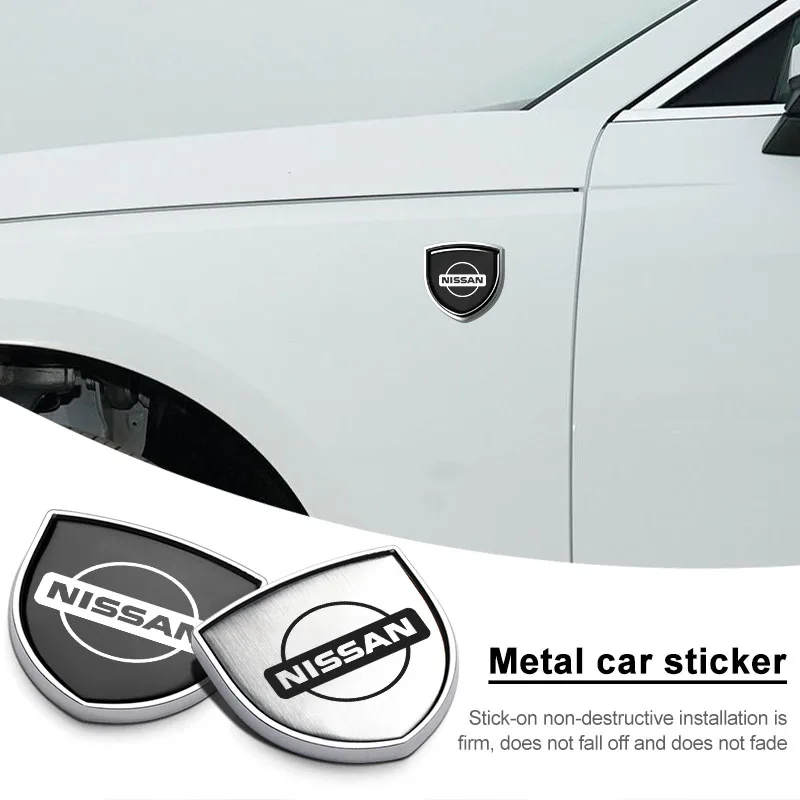 1Pcs 3D Metal Auto Door Shield Emblem Car Body Badge Sticker For Nissan Nismo Tiida Sylphy Teana X Trail T30 T32 Almera J10 J11