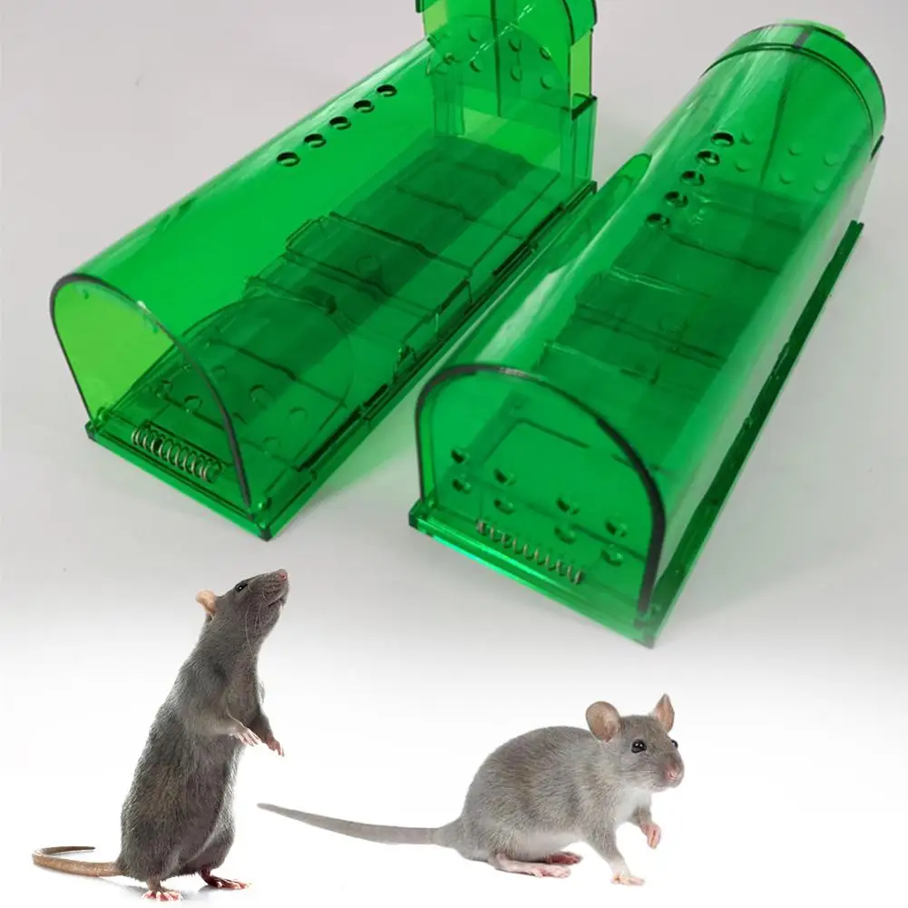 1PC Smart Self-locking Mousetrap Safe Firm Transparent Household Mouse Catcher Control Cage Mice Rodent Catcher Rat Trap