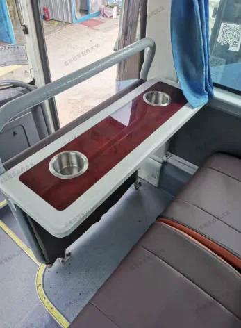 Bus accessories foldable small table board bus guardrail with table board in the car table bus