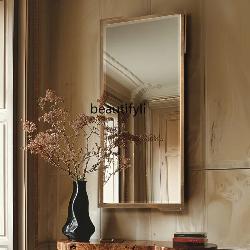 

A50 Classic dressing mirror French living room wall hanging, full-length mirror entrance, floor mirror