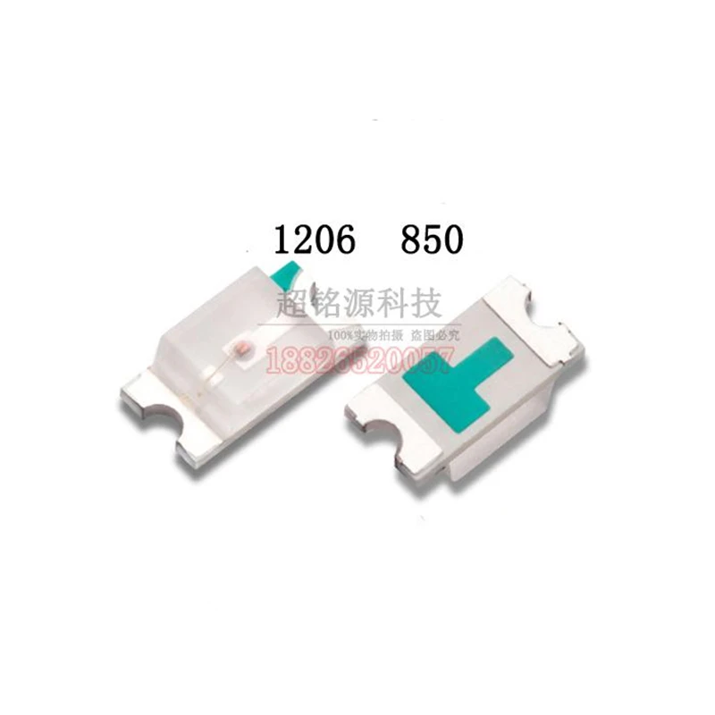 50PCS 1206 3216 3.2*1.6mm 850nm SMD Infrared Lamp IR LED 1.3-1.5V 18-20mW Remote Controls Light Beads