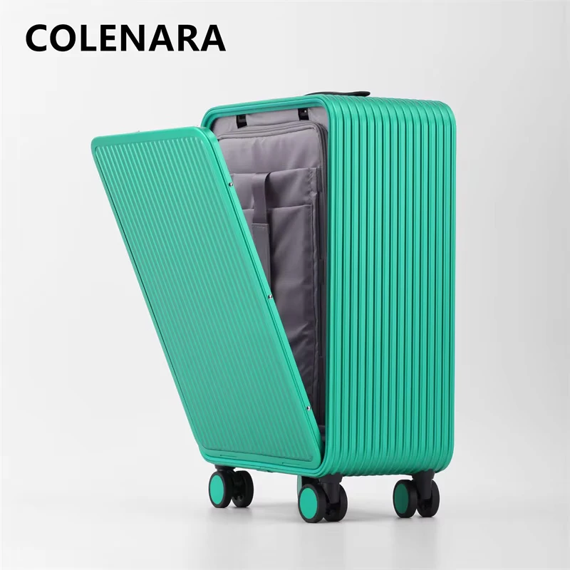 COLENARA Men's Suitcase All Aluminum Magnesium Alloy Boarding Box 17