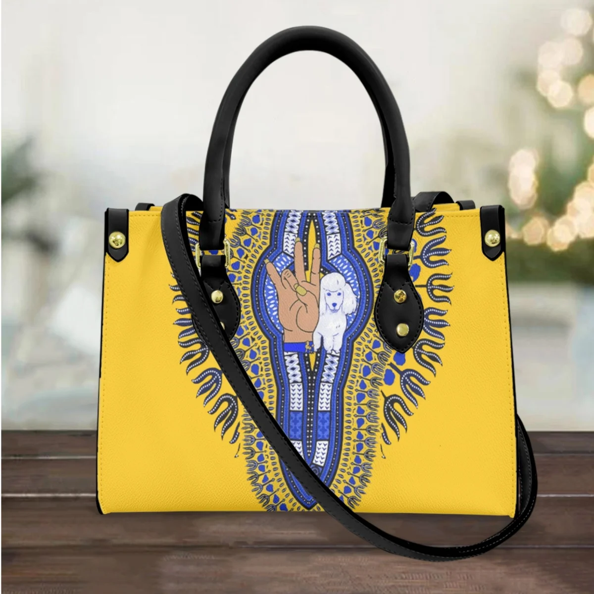 2023 New Tribal Poodle Design Cross Body Bags Sigma Gamma Rho Pattern Fashion Messenger Bags PU Leather Street Shoulder Handbag