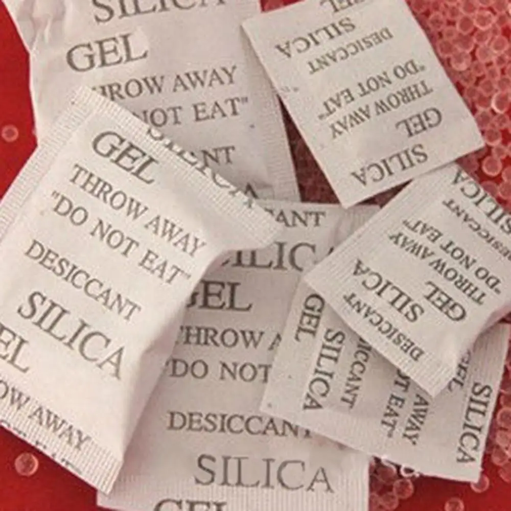 100 Packs Drypack Silica Gel Packets Moistureproof Moisture Absorber Desiccants Mold Proof Moth Proof Mildew Proofing