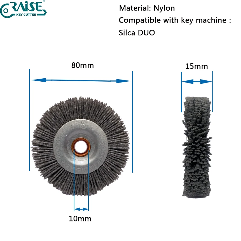 Deburring Brush Compatible with Keyline 106 Falcon SILCA Bravo Silca Delta Flash 008 Rekord Unocode Carat JMA Vienna Key Machine