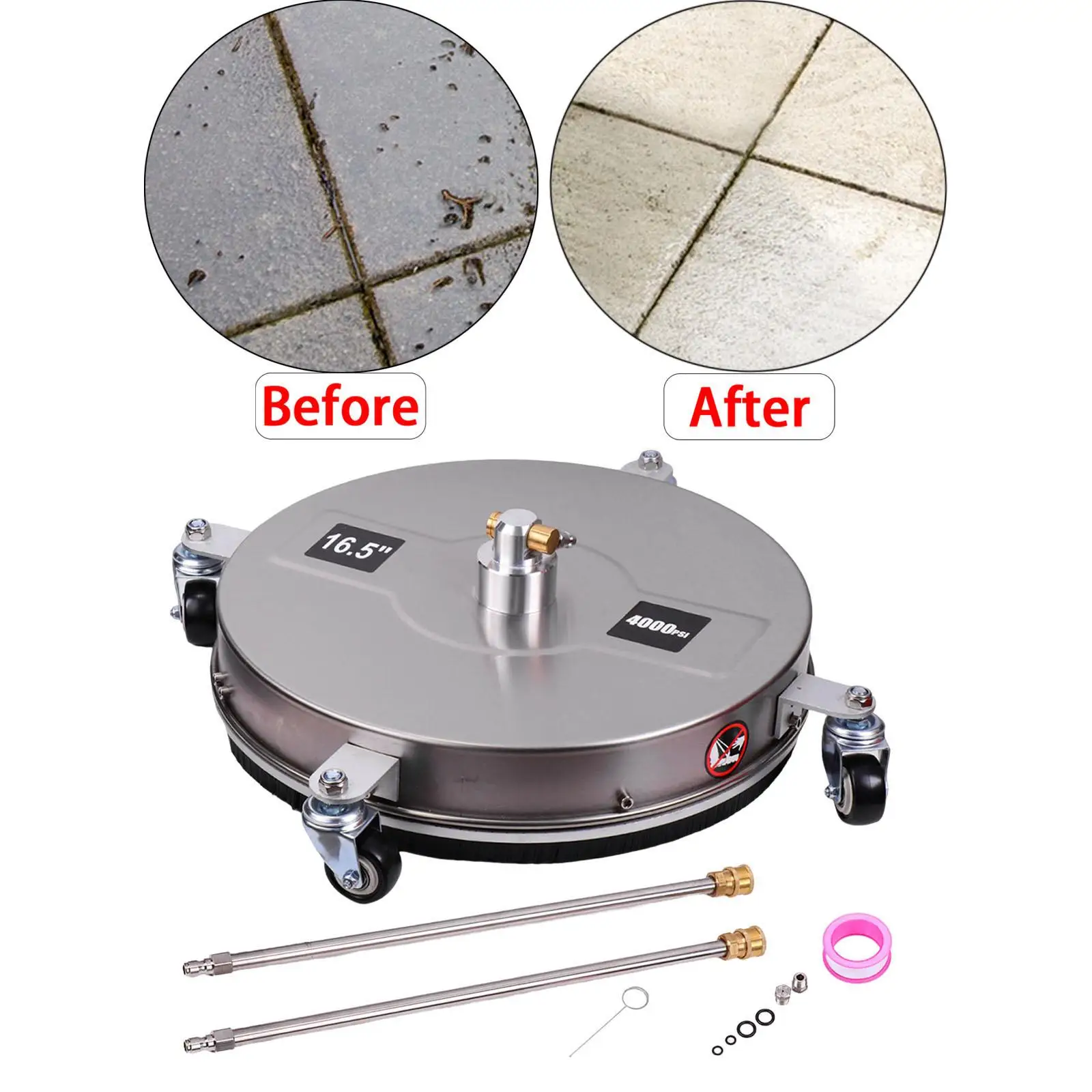 

Pressure Washer Surface Cleaner 1/4" Quick Connector for Patio Driveways