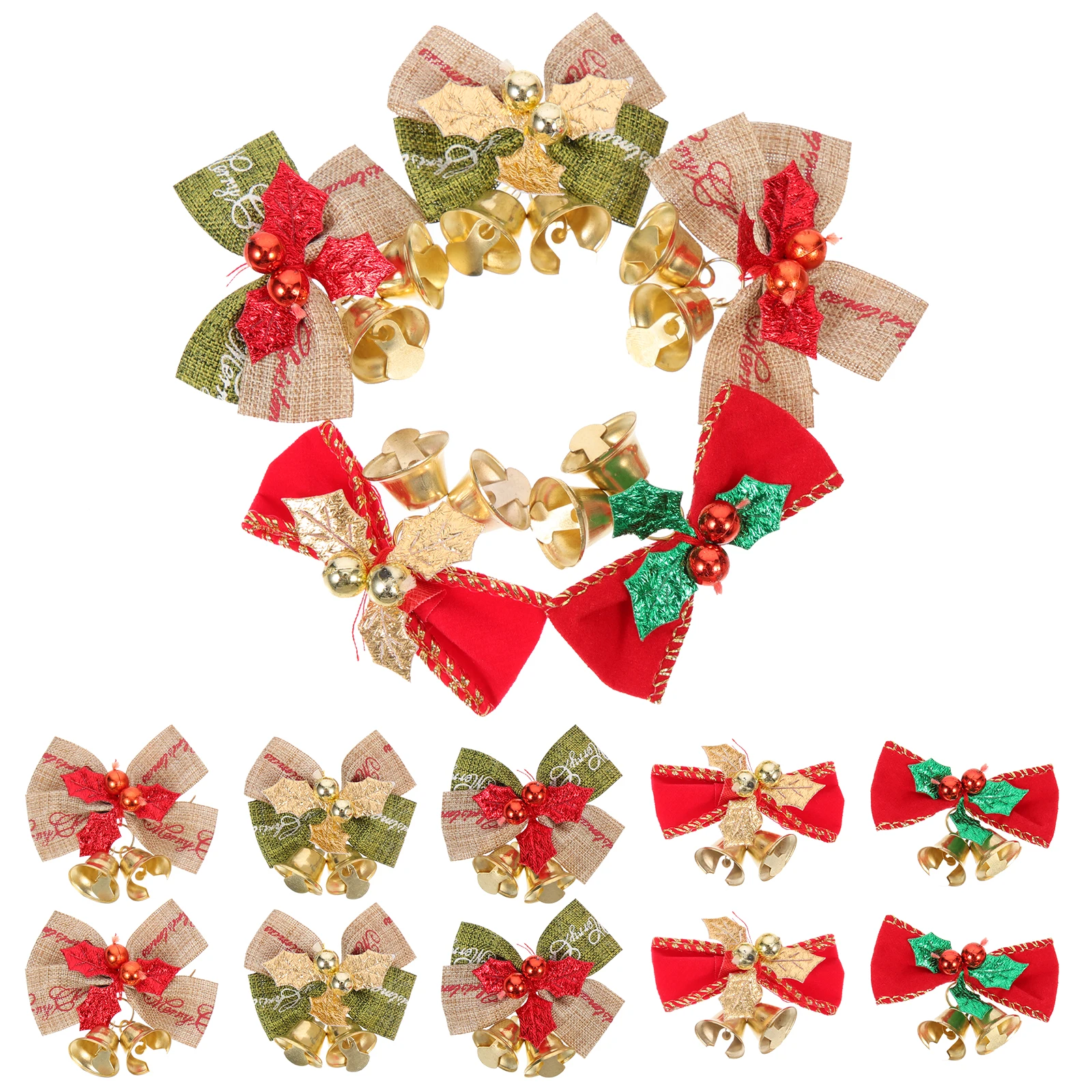

25pcs Tree Mini Diy Accessory Bell Hanging Ornament Xmas Pendant Diy Party Decorative Accessories Festival Props