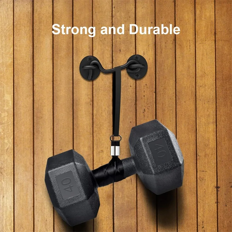 خطاف خصوصية عالي التحمل من الفولاذ المقاوم للصدأ وقفل بمزلاج للعين مع براغي، باب الحظيرة الأسود والفضي، أقفال سهلة، مزلاج البوابة، نافذة الرياح