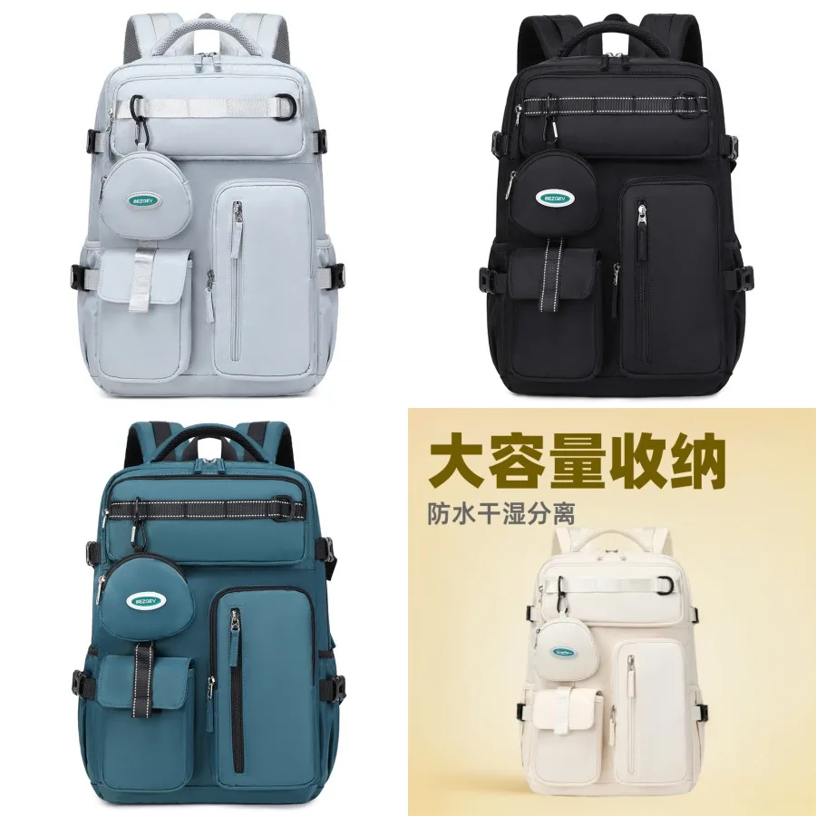 

【Новый стиль】- компьютерный рюкзак, универсальный, для деловых поездок, большой вместимости, многофункциональный, водонепроницаемый, с отделением для влажных вещей.