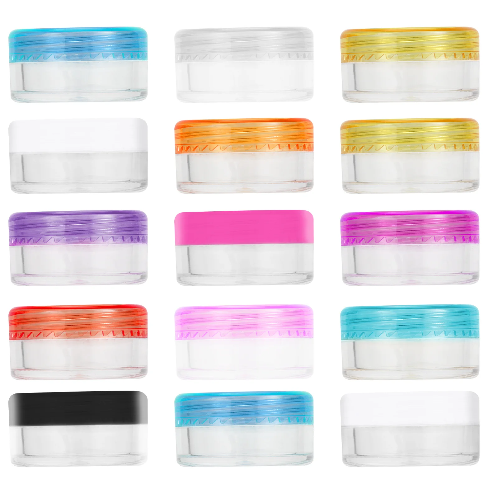 44 Stück Cremebehälter, Kunststoffgläser, gemischte Stile, tragbarer Aufbewahrungskoffer für Reise, Lotion, Creme, Shampoo