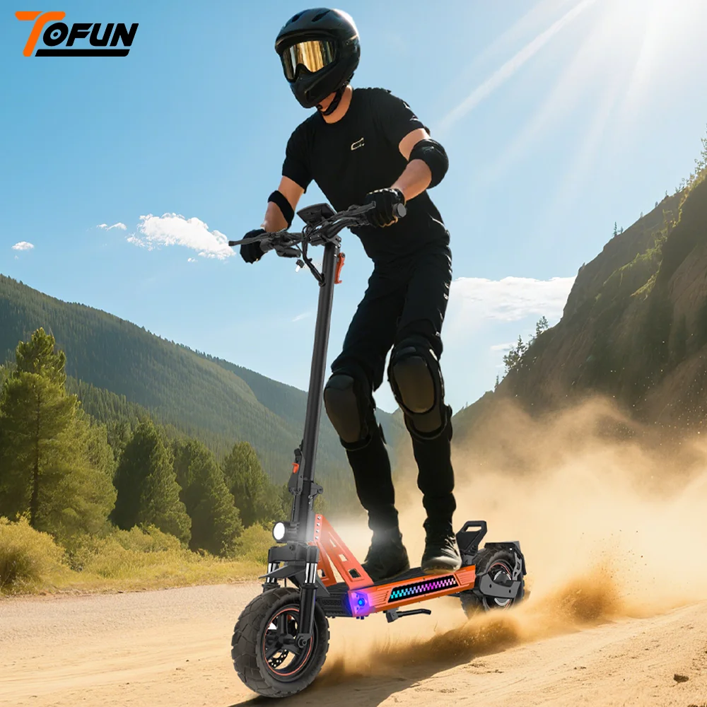 TOFUN TF3 Scooter électrique 1000W moteur 48V13Ah batterie adulte Sport route montagne e-scooter 10 pouces pneus neige pliable EScooter