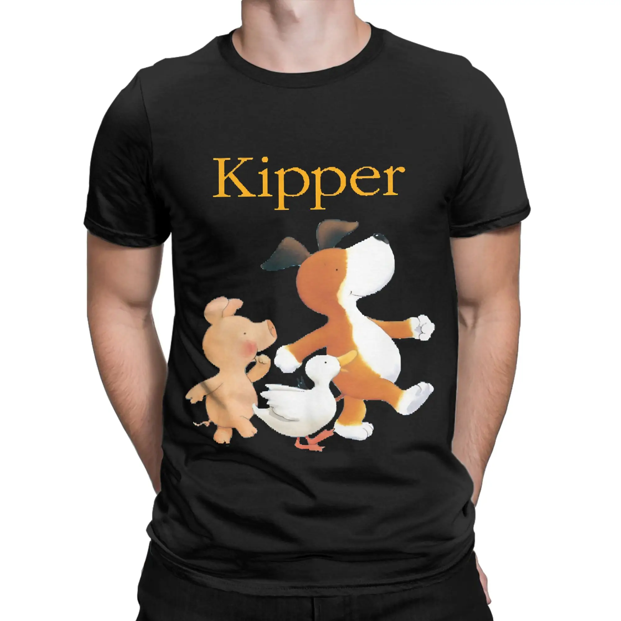CUTE KIPPER THE DOG Funny Graphic 100% Cotton T-Shirt Kipper Tees Tops For Men