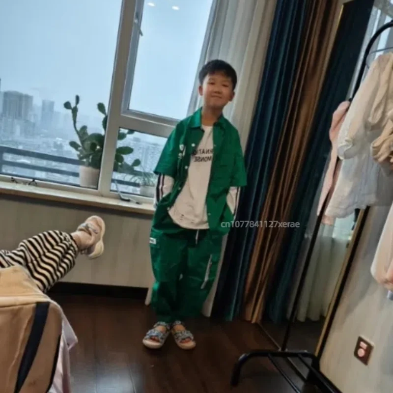 子供用ストリートダンス服、冬用ヒップホップ、男の子と女の子のTステージパフォーマンス服、ストリートダンス、子供用トレンディ