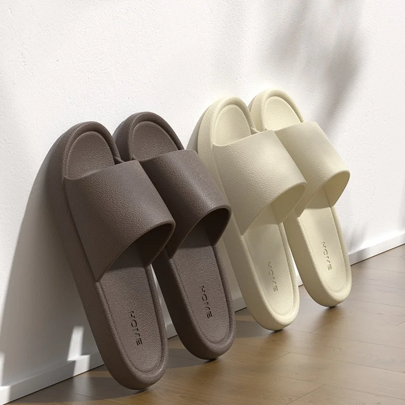 Fashion Women's Slippers Indoor EVA Soft Sole Bathroom Home Slides Summer Outdoor Beach Sandals Solid Color Non-slip Couple Shoe