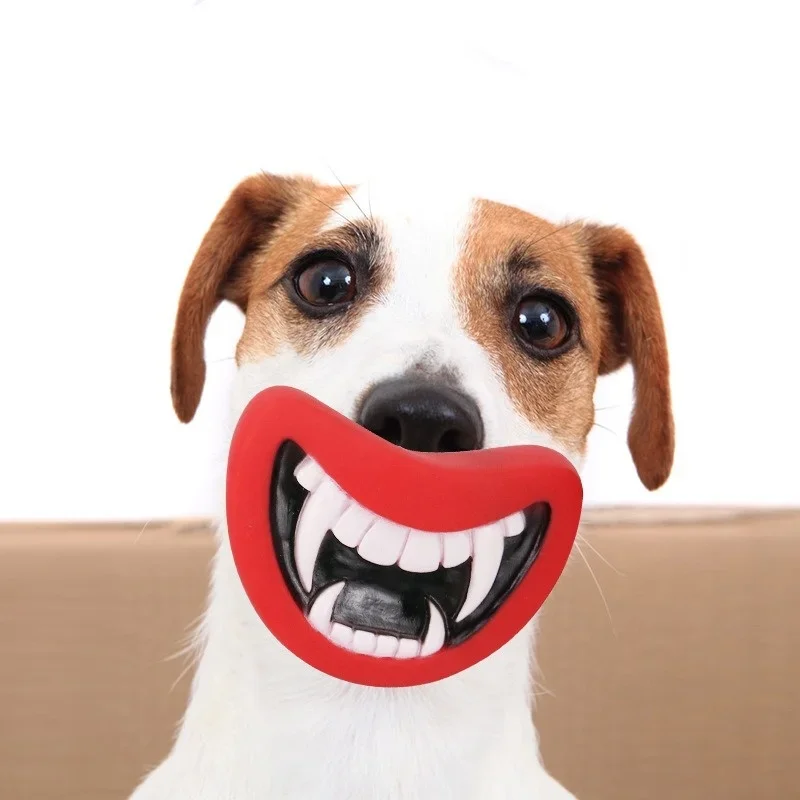 Dog Toys Molar Durable Safe Funny Squeak Dog Toys Devil\'s Lip Sound Dog Playing Chewing Puppy Make Your Dog Chewing Happy