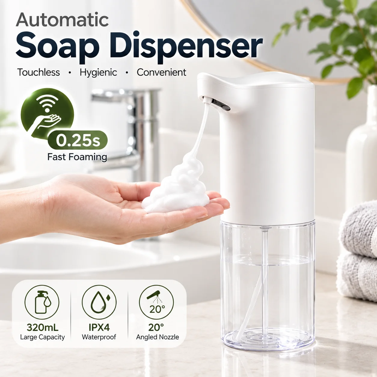 dispensador-automatico-de-sabao-320-ml-com-sensor-infravermelho-sem-contato-para-sabao-liquido-a-prova-d'agua-ipx4-ideal-para-banheiro-e-cozinha