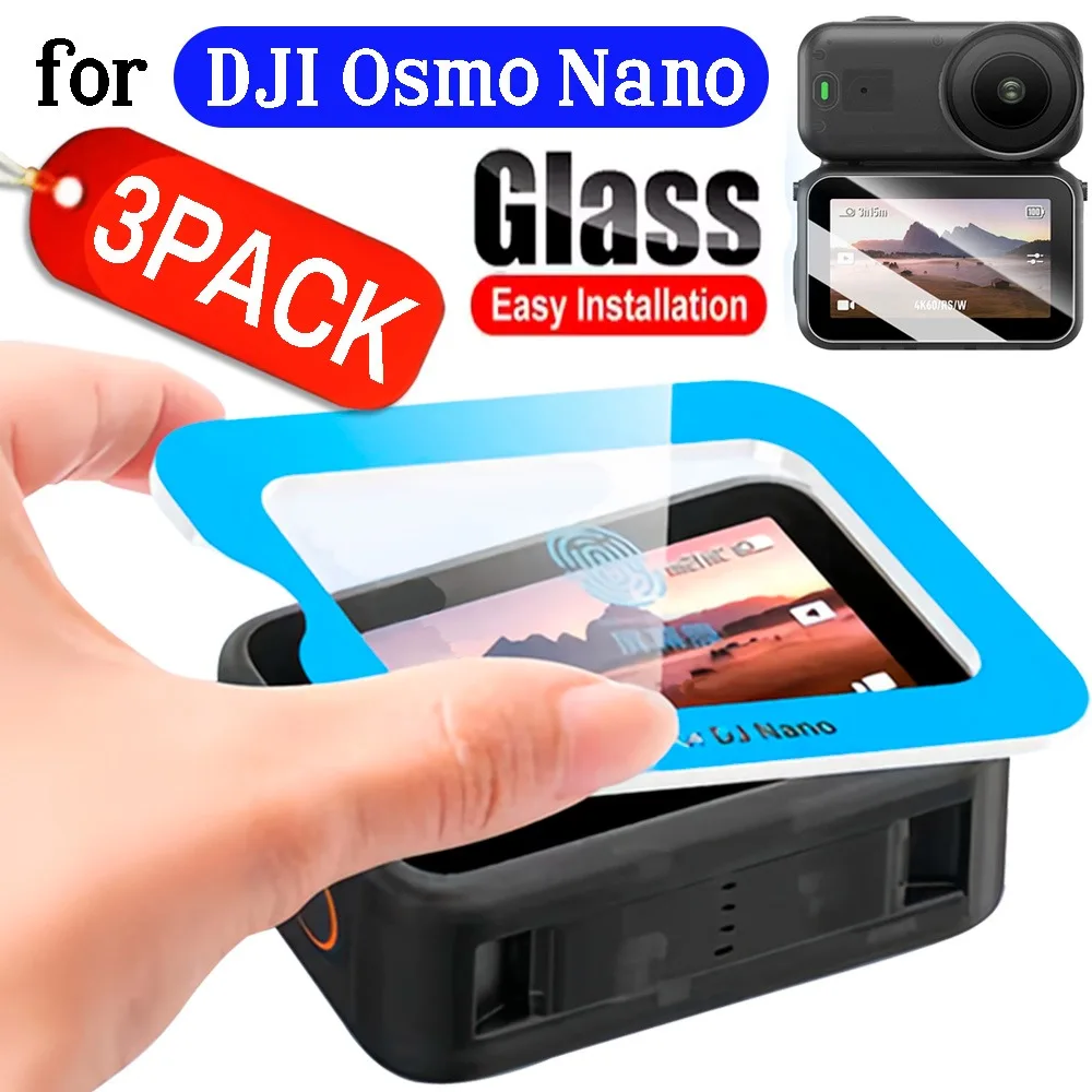 واقي شاشة من الزجاج المقسى سهل التركيب لـ DJI Osmo Nano HD عدسة شفافة مضادة للخدش طبقة رقيقة واقية زجاجية لـ Osmo Nano