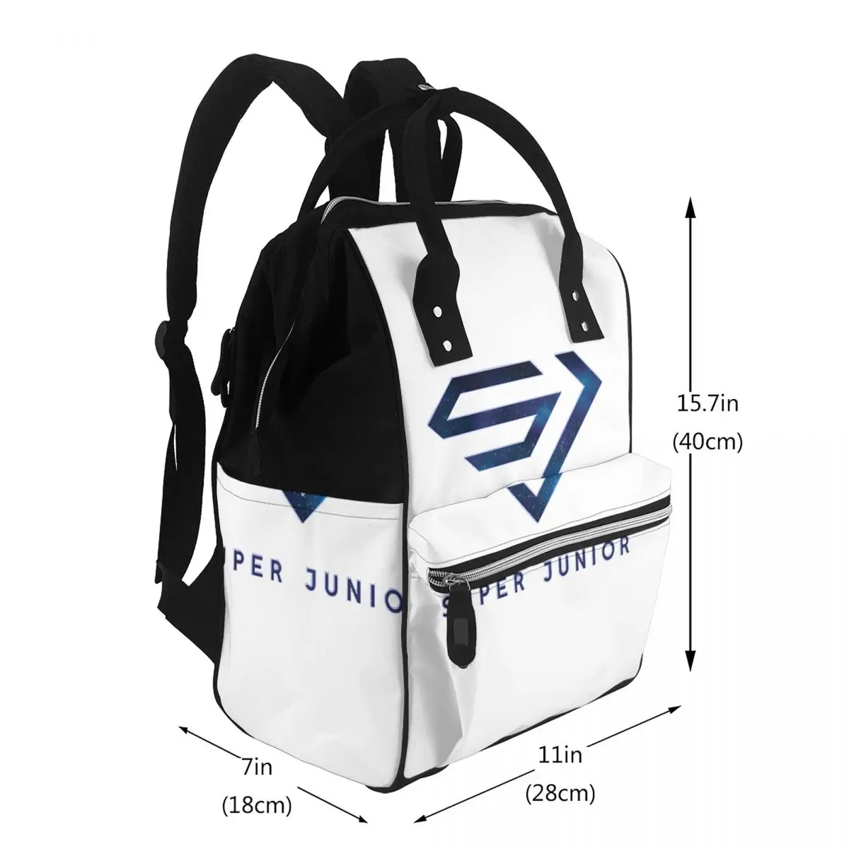 Super Junior Logo Student Backpack School Bag Hiking Travel Daypack for Men Women Bookbag Shoulder Bags
