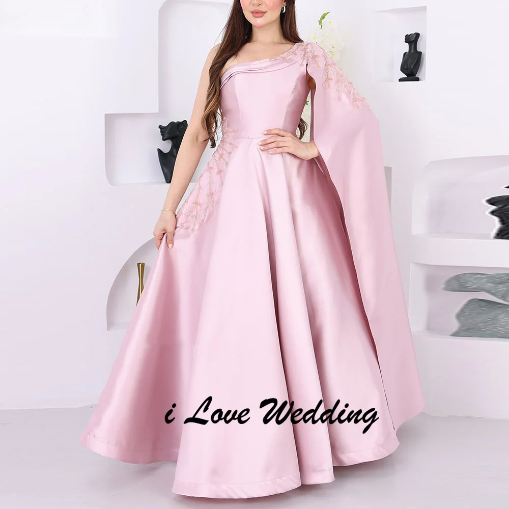 

Драпированное на одно плечо трапециевидное платье в Саудовской Аравии с открытой спиной длиной до пола, вечернее платье с накидкой, без рукавов, с бисером, по индивидуальному заказу