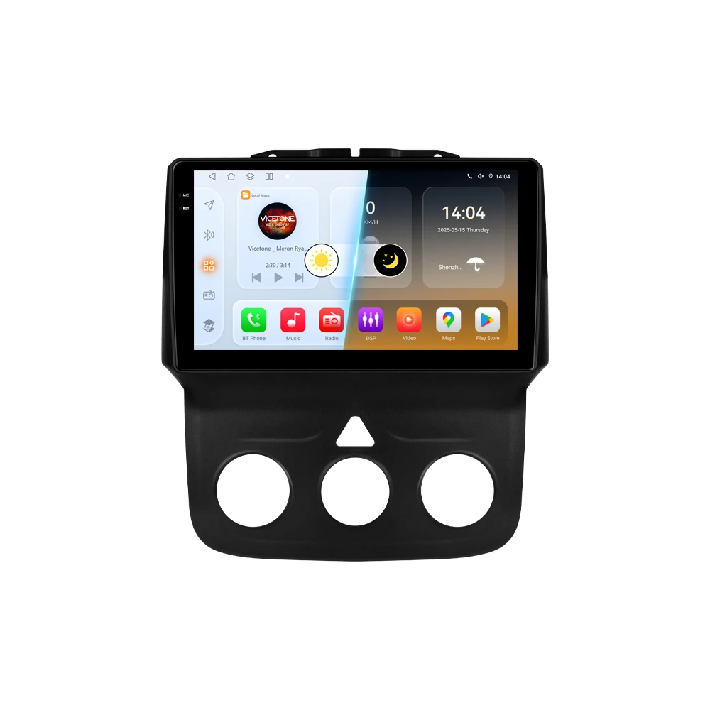 Hizpo 2din Android Auto Radio Für Dodge Ram 1500 2500 3500 2013-2018 Manuelle AC Autoradio Kopf Einheit Navigation carplay QLED Bildschirm
