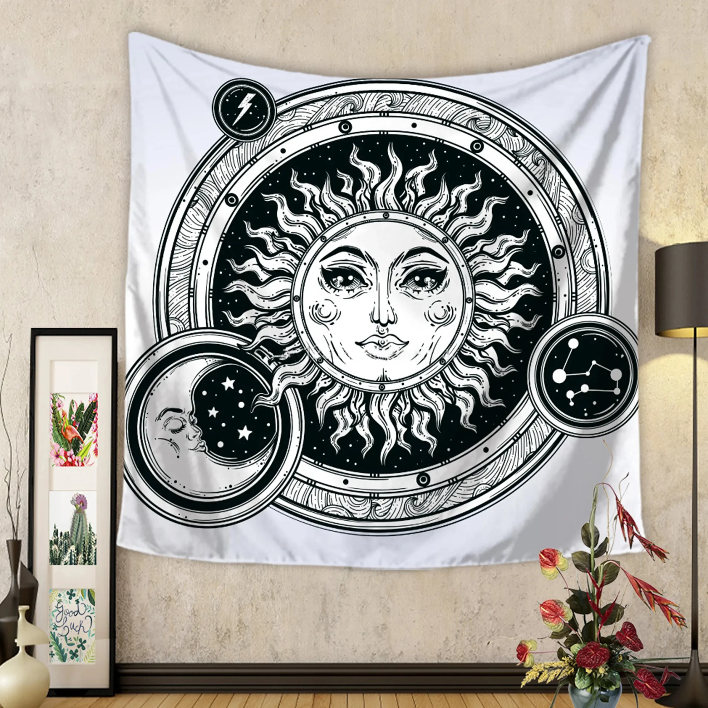 

China Factory Made Cheap New Design Polyester Printed Hanging Custom Wall Tapestry