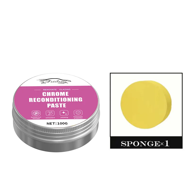 Creme de restauração cromado e pasta polonesa - restauração rápida, aplicação sem toque, pasta cromada para carros, caminhões, motocicletas