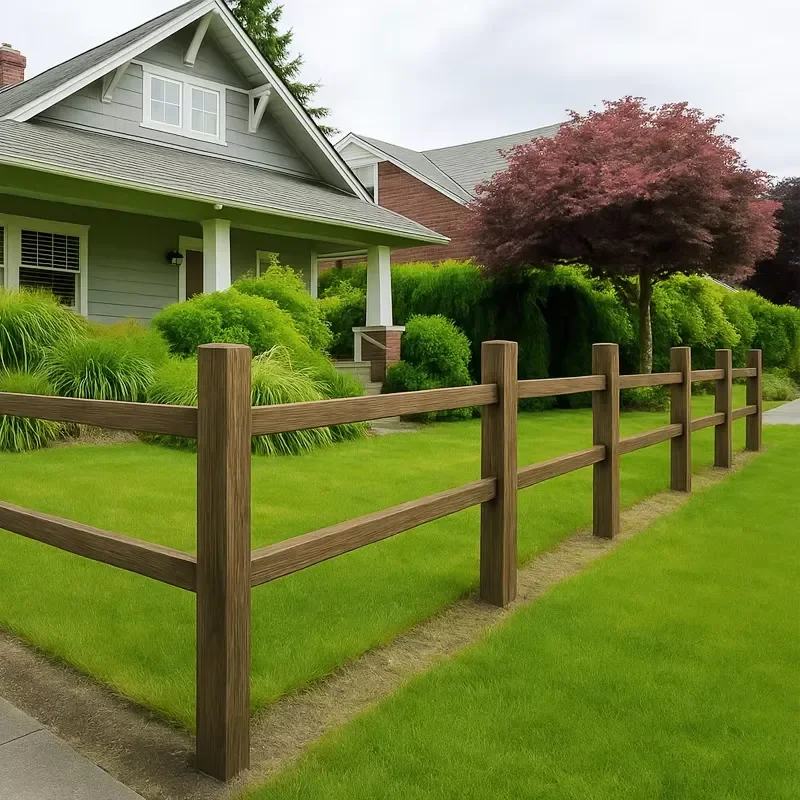 Easy to Install American Outdoor Wooden Fence Natural Wood Estate Fence Boards Panel Solid Wood Fences for