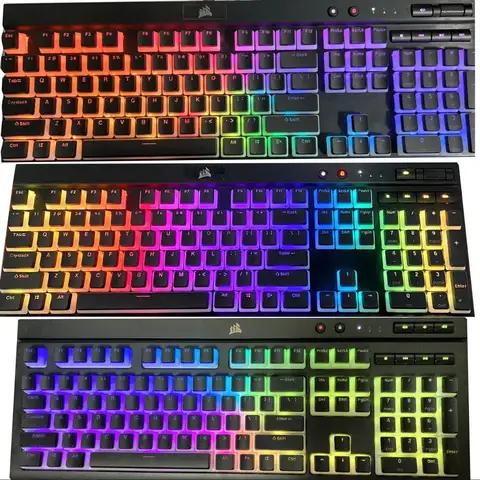 Translucent Corsair Pudding Keycaps PBT Key Cap for CORSAIR Mechanical Keyboard Corsair K70 K65 K68 K63 K95 LUX STRAFE Key Cap